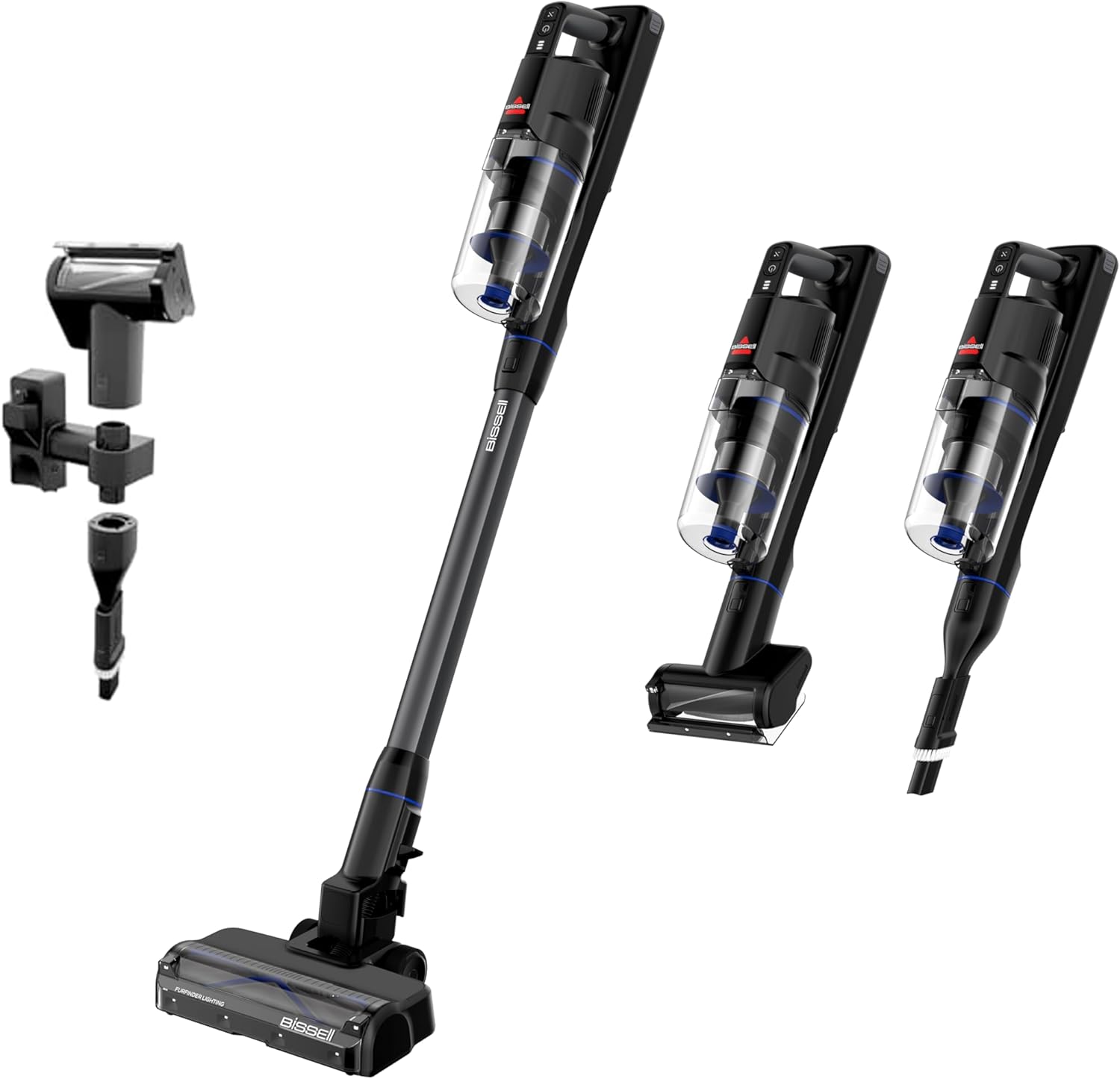 Bissell PowerClean FurGuard 280W Aspiradora inalámbrica que se mantiene en pie con cepillo autolimpiante, succión fuerte, battery extraíble
