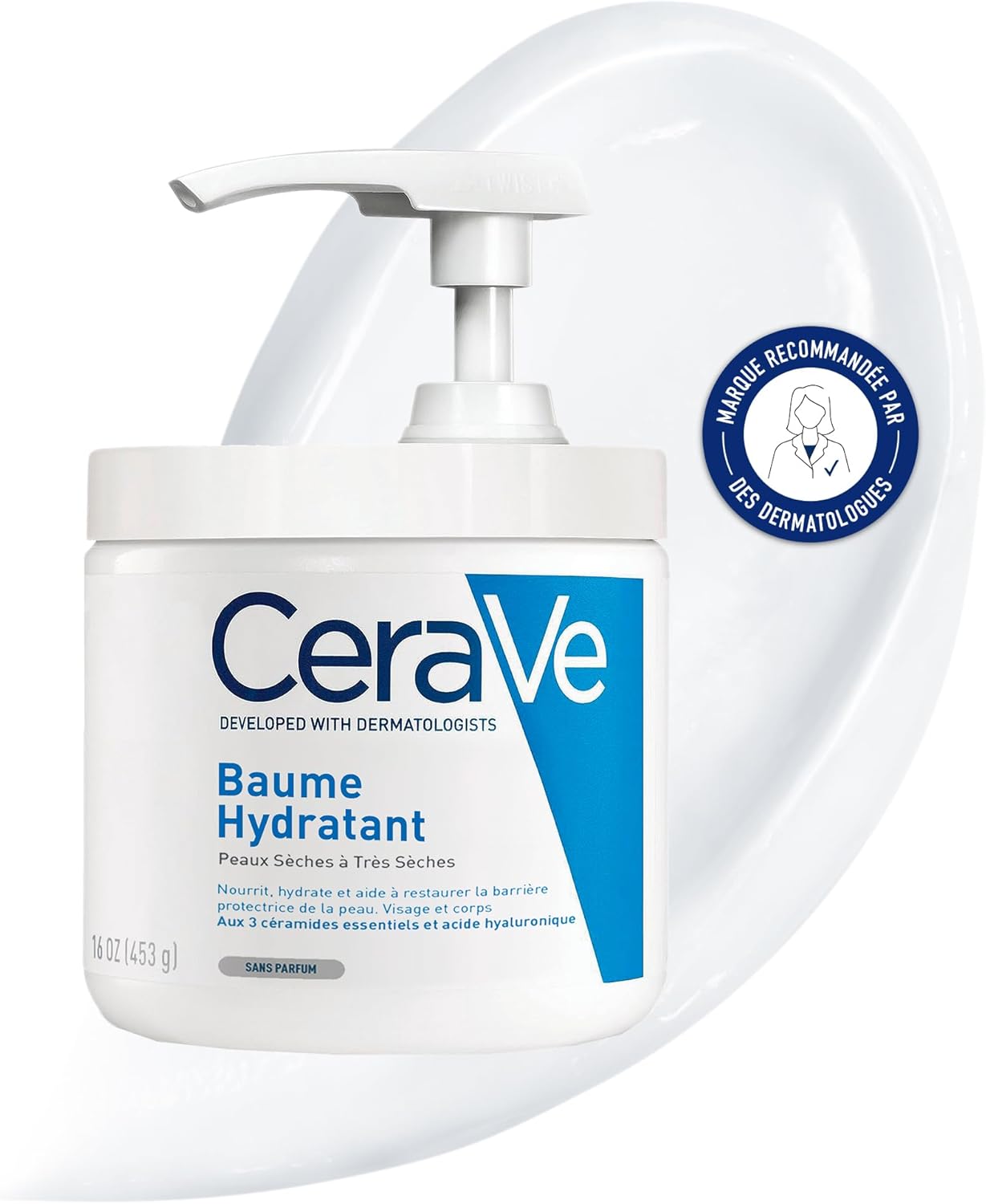 CeraVe Crema Hidratante para Rostro y Cuerpo, Hidratación 48H, Tecnología MVE + 3 Ceramidas + Ácido Hialurónico