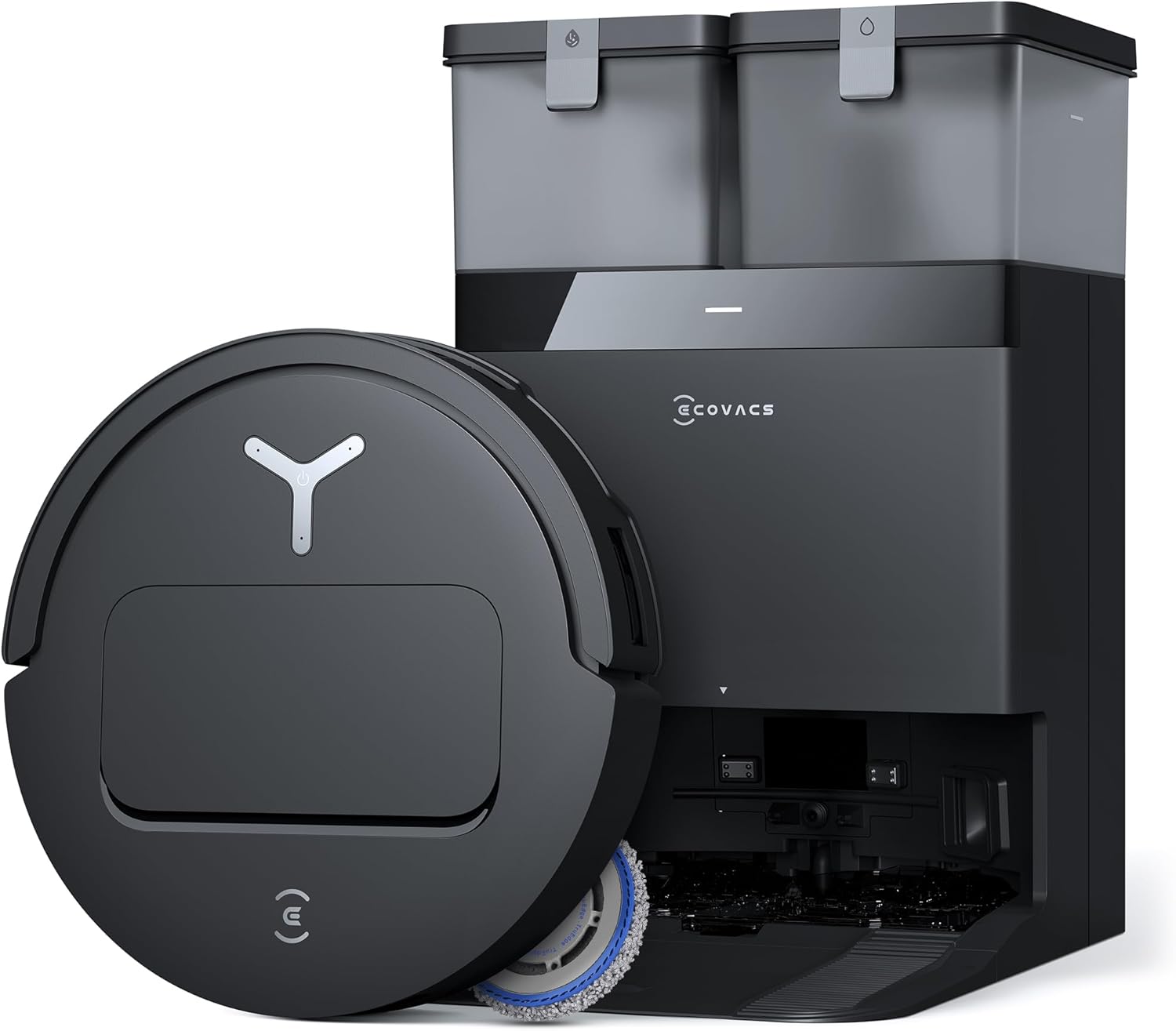 ECOVACS T50 Omni GEN2 Robot Aspirador con Estación, Potencia de 21000 Pa, Cepillo lateral y mopa